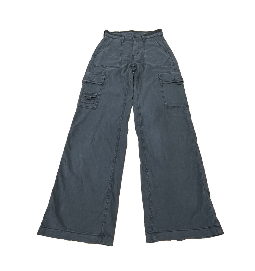 American Eagle Baggy Wide Leg Cargo Pants Women’s Size 0 Stretch Skater Grunge
